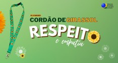 Ela formaliza o uso da fita com desenhos de girassóis para identificar aquelas (es) com deficiên...