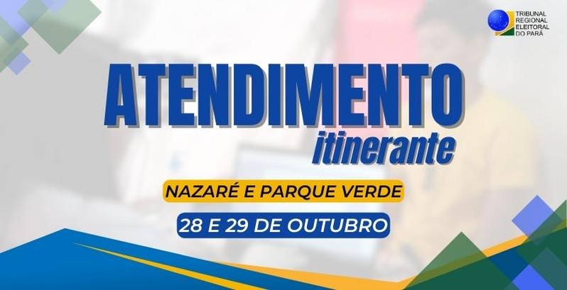 Nos dias 28 e 29 de outubro (sábado e domingo), o Tribunal leva os atendimentos às (aos) morador...