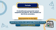 Os prazos processuais ficam prorrogados e os serviços online seguem todos disponíveis no site of...