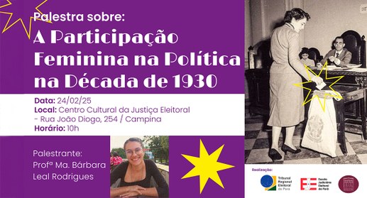 Evento celebra os 93 anos da Justiça Eleitoral, juntamente com a criação do Código Eleitoral e o...